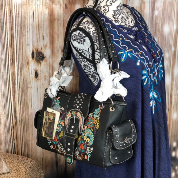 Montana West Buckle Concealed Carry Satchel - Picture 2 of 5